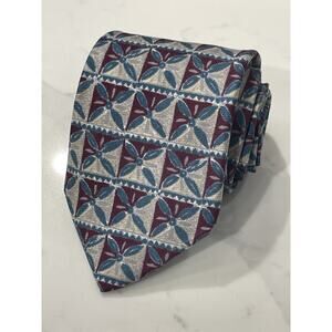 Vintage Countess Mara Wright & Simon Classic Geometric Silk Tie USA 57.25 x 4